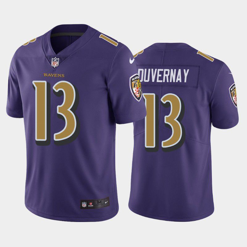 Men Baltimore Ravens 13 Devin Duvernay Nike Purple Color Rush Limited NFL Jersey